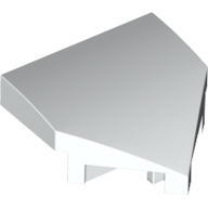 Plate W/ Bow 2X2X2/3, 45 Deg. - White