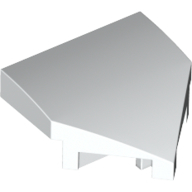 Plate W/ Bow 2X2X2/3, 45 Deg. - White