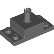 Plate 2X4/2X2X1 W. Vertical Sn - Dark Stone Grey