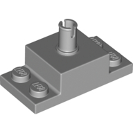 Plate 2X4/2X2X1 W. Vertical Sn - Medium Stone Grey
