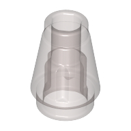 Nose Cone Small 1X1 - Transparent Brown