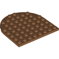 Plate 8X8, 1/2 Circle - Medium Nougat
