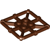 Plate With Frame 4X4 - Reddish Brown