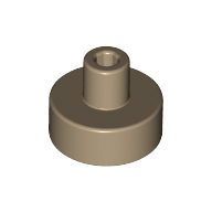 Plate 1X1, W/ 3.2 Shaft And 1.5 Hole - Sand Yellow