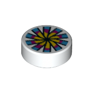 Flat Tile 1X1, Round, No. 132 - White