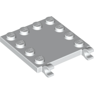 Plate 4X4 W/ Vert. Holder - White