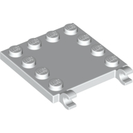 Plate 4X4 W/ Vert. Holder - White