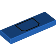 Flat Tile 1X3, No. 30 - Bright Blue