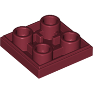 Flat Tile 2X2 Inv. - Dark Red