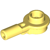 Plate 1X1 Round W/ Horizontal 3.2 Shaft - Cool Yellow
