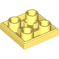 Flat Tile 2X2 Inv. - Cool Yellow