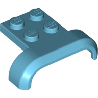 Mudguard 3X4, W/ Plate, No. 1 - Medium Azur