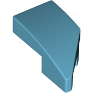 Left Plate 1X2, W/ Bow, 45 Deg. Cut - Medium Azur