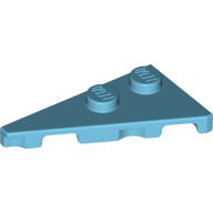 Left Plate 2X4, Deg. 27 - Medium Azur