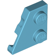 Left Plate 2X2, 27 Deg. - Medium Azur
