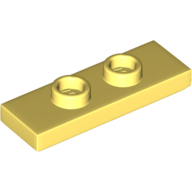 Plate 1X3 W/ 2 Knobs - Cool Yellow