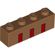Brick 1X4, No. 78 - Medium Nougat