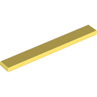 Flat Tile 1X8 - Cool Yellow