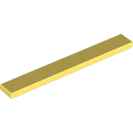 Flat Tile 1X8 - Cool Yellow
