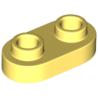 Plate 1X2, Rounded, No. 1 - Cool Yellow