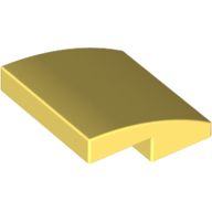 Plate W. Bow  2X2X2/3 - Cool Yellow