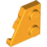 Left Plate 2X2, 27 Deg. - Flame Yellowish Orange