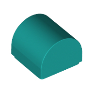 Plate 1X1X2/3, Outside Bow - Bright Bluish Green