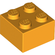 Brick 2X2 - Flame Yellowish Orange