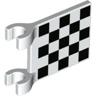 Flag, W/ 2 Holders, No. 18 - White