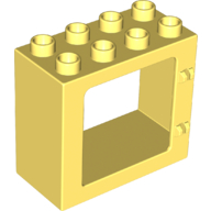 Duplo Door-/Windowelem. 2X4X3 - Cool Yellow