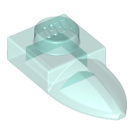 Plate 1X1, W/ Tooth - Transparent Light Blue