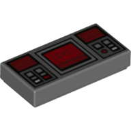 Flat Tile 1X2, No. 276 - Dark Stone Grey