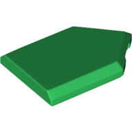 Flat Tile 2X3 W/ Angle - Dark Green