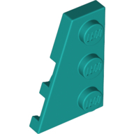 Left Plate 2X3 W/Angle - Bright Bluish Green