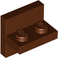 Plate 1X2 W/ Vert. Tube - Reddish Brown