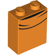 Brick 1X2X2, No. 177 - Bright Orange