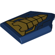 Flat Tile 2X3 W/ Angle, No. 1 - Earth Blue