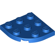 Plate 3X3, 1/4 Circle - Bright Blue