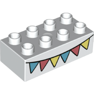 Brick 2X4, No. 1045 - White