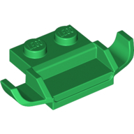 Plate 1X2 W. Spoiler - Dark Green
