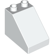 Brick W/Slope 1X3X2 - White