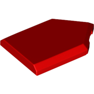 Flat Tile 2X3 W/ Angle - Bright Red