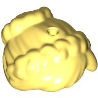Mini Doll Wig, Bun, No. 3 - Cool Yellow