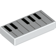 Flat Tile 1X2, No. 278 - White