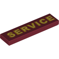 Flat Tile 1X4, No. 147 - Dark Red