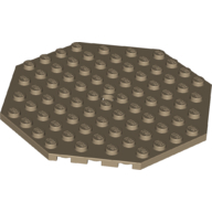Plate Octagonal 10X10 W. Snap - Sand Yellow