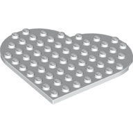 Plate 9X9, Heart, No.1 - White
