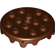 Design Plate 4X4, W/1.5 Hole - Reddish Brown