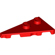 Left Plate 2X4, Deg. 27 - Bright Red