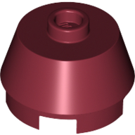 2X2 Round,Slope Brick W. Knob - Dark Red